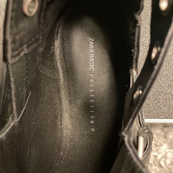 ZARA Basics collection motorcycle boots size 39 EU 8 US - Picture 3 of 5